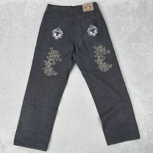 Pantalones de mezclilla holgados de pierna ancha Y2K Brooklyn sótano de colección para hombre 34x32 hip hop patinador Mallgoth - Imagen 1 de 24
