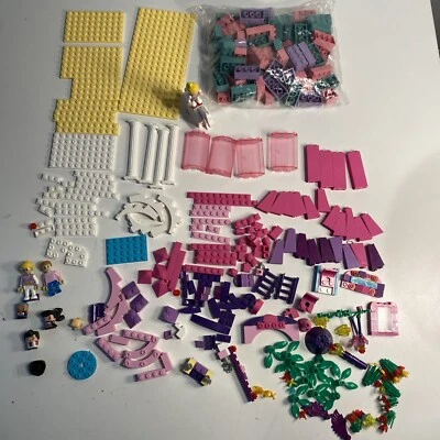 Duplo Lego Lot of 100+ Pieces Pink Purple Blue Pastel Bricks Blocks & Set Extras - Image 1 of 4