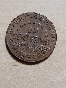 Panama 1 centesimo coin, 1983. KM# 22, bronze. Chief Urraca. - Picture 1 of 4