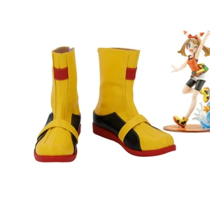 Pocket Monster May Shoes Cosplay Women Yellow Boots - Picture 1 of 5