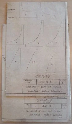 Bauplan Feuerlöschboot Klasse G-5/E 1:50 Gebraucht - Bild 1 von 2