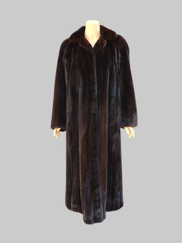 Cappotto Christian Dior visone scuro pipistrello grande