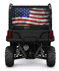 Honda Pioneer 1000-2 and 700-2 Old Glory Rear UTV Dust Screen/UV Protection - Picture 1 of 5