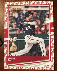 2020 Donruss JUAN SOTO One Hundred Emoji Parallel SP /100 Nationals Yankees - Picture 1 of 2