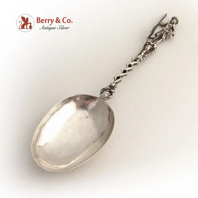 Cuchara de recuerdo Soldier plata de ley continental 1800 Foto 1 de 4