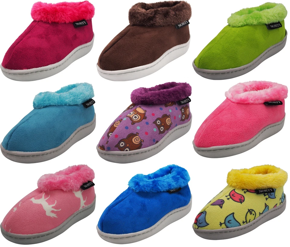 Norty Little Kid / Big Kid Girl's Fleece Memory Foam Slip On Indoor Slippers - Image 1 of 1