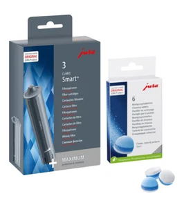 JURA Claris Smart+ Filter 24233 3er SET + 6 Reinigungstabletten 24225 NEU - Afbeelding 1 van 2