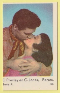 1958 Swedish Dutch Film Star Card Star Serie A #34 Elvis Presley Carolyn Jones - Imagen 1 de 1