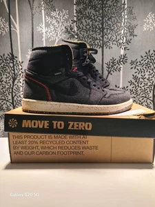 Nike Air Jordan 1 High Zoom Air Black/Flash Crimson-Wolf Grey Uk 9 mit Original Bx - Bild 1 von 14