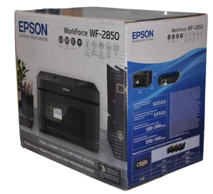 Brand New Epson WorkForce WF-2850 Wireless All-In-One Inkjet Printer Black 2850 - Afbeelding 1 van 4