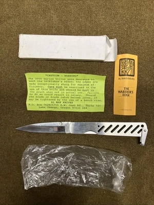 Al Mar Quicksilver 2001 Model 1  Lock blade Knife, Stainless Seki, Japan - Image 1 of 4