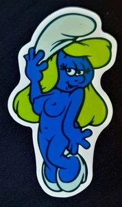 SEXY GIRL STICKER "SMURFETTE MINI BODY" 1 3/4 X 3 1/4" GLOSSY - Picture 1 of 1