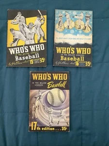 Who’s Who In Baseball 3 Book Bundle 1947-1949 - Picture 1 of 3