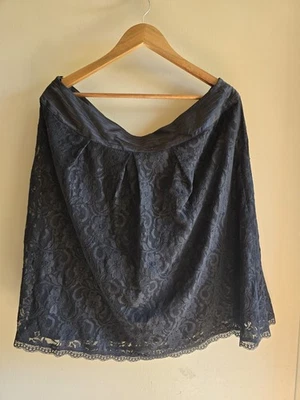 Mujer Worthington Negro Encaje Línea A Gótico Plisado Gótico Falda Talla 18W  Foto 1 de 4