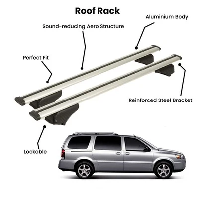 2 Pcs Silver Cross Bars for  CHEVROLET UPLANDER VAN 2005-2009 - Изображение 1 из 4