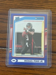 Michael Penix Jr. 2024 Donruss Blue Press Proof Rated Rookie Rc #308 Falcons - Foto 1 di 2