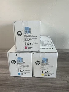 HP LaserJet 312A Tri-Pack Cyan Yellow Magenta Toner CF440AM - Photo 1/8