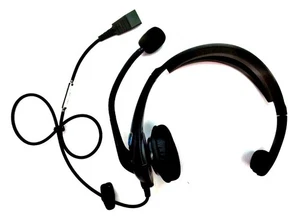 Wired Deskphone Headset with Noise Canceling Microphone & QD Cord W381684225 - Picture 1 of 5