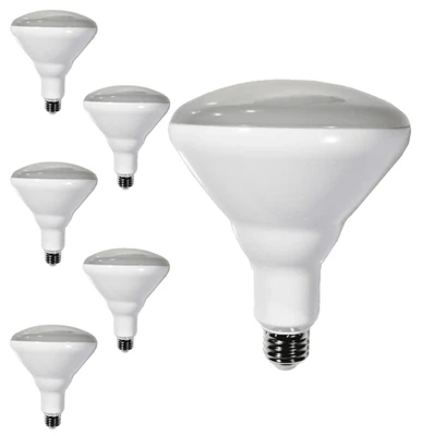 Diodesy BR40 LED Flood Light 9W 650LM E26 3500K 120V 120° Dimmable White 6Pk - Image 1 of 2