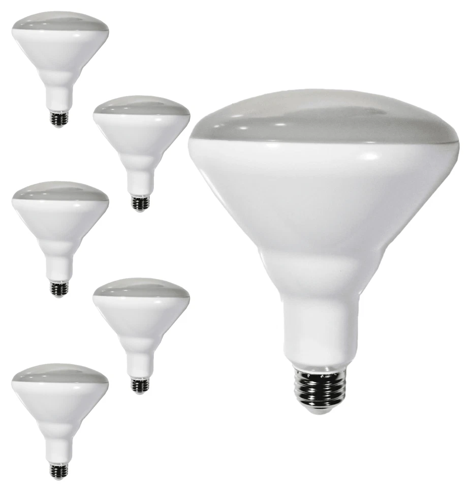 Diodesy BR40 LED Flood Light 9W 650LM E26 3500K 120V 120° Dimmable White 6Pk - Image 1 of 2