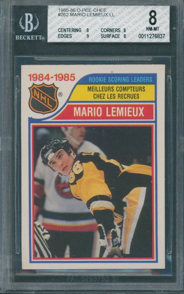 1985/86 O-Pee-Chee OPC #262 Mario Lemieux LL BGS NM-MT 8 *6837 - Image 1 of 1
