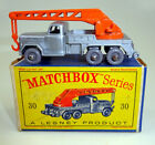 Matchbox Rw 30B Magirus Crane Rarer Oranger Haken Graue Räder Perfekt In Box