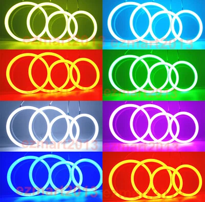 cotton RGB halo ring for VW golf MK4 GTI 98-03 angel eye bluetooth LED DRL lamp - Image 1 of 4