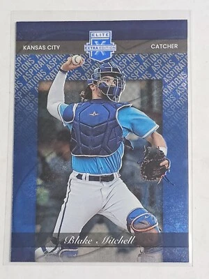 2023 Panini Elite Extra Edition Retro Blue /349 Blake Mitchell #156 KC Royals - Image 1 of 2