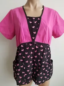 Rosa Panther kleines Peeling Top Empire Taille elastisch Baumwolle schwarz kurzärmelig - Bild 1 von 6