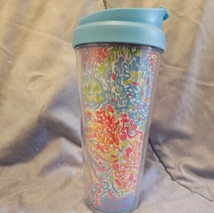 LILLY PULITZER Hellblau Mehrfarbig Meereslandschaft Thema Reisebecher, 16 Oz. - Bild 1 von 3
