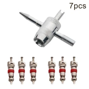 7Pcs Tyre Valve Core With Remover Tool Schrader Valves For Car or Bike Re pair - Picture 1 of 10