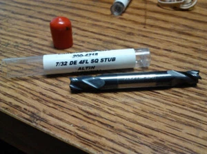 .2188" 7/32" 4FL LONGITUD DE TROZO DE DOBLE EXTREMO AlTiN FRESINO DE EXTREMO DE CARBURO - Imagen 1 de 1