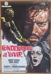 Cut-Throats Nine ORIGINAL Spanish POSTER Condenados a Vivir Brutal Gory Western - Picture 1 of 4