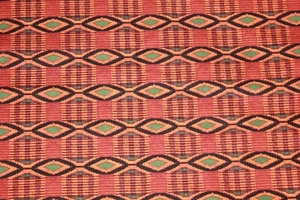 African Kente Springs Industries Village Heritage Fabric 2 yds Diamond 8079 vtg - Picture 1 of 9