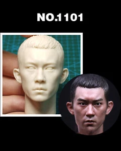Unpainted Volunteer Bomber Yee Head Carved 1/6 Scale Male Man Head Model Toys - Picture 1 of 8