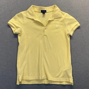 Ralph Lauren teenagers Size L 12/14 Yellow Short Sleeve Polo Shirt,Womens - Picture 1 of 1