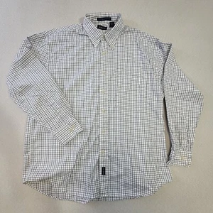 Gant Country Flanell Herren Large Button Down 100% Baumwolle Hemd blau weiß kariert - Bild 1 von 9