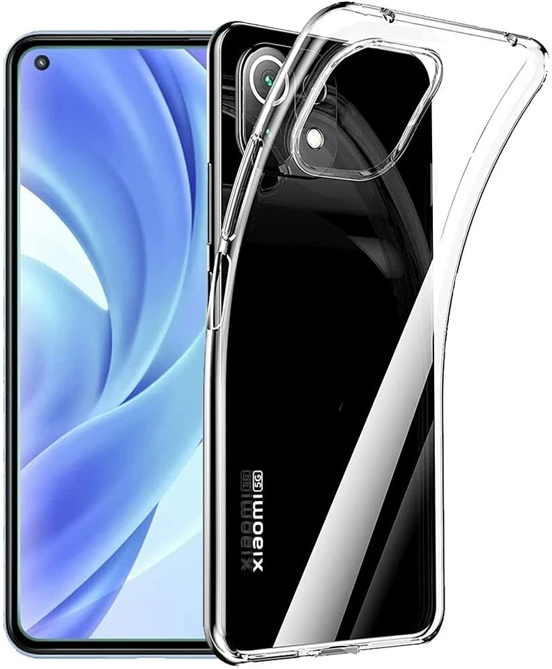 GÉNÉRIQUE Pour XiaoMi Mi 11 Lite 4G et 5G Coque arrière gel silicone TRANSPARENT