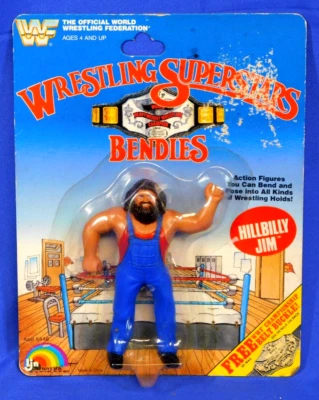 WWF WRESTLING SUPERSTARS BENDIES HILLBILLY JIM LJN 1985 - Image 1 of 4