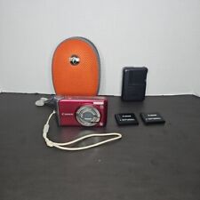 Canon Powershot A3100 IS 12.1MP 4X Zoom Digital Camera Red Battery X2 & Charger