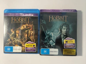 The Hobbit Unexpected Journey Bluray+DVD Lmtd Edtn #00490 & Desolation Of Smaug - Picture 1 of 12