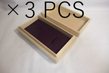 Japanese Menuki Kozuka Fuchigashira Box Set Of 3 Wooden for Purple Made In Japan