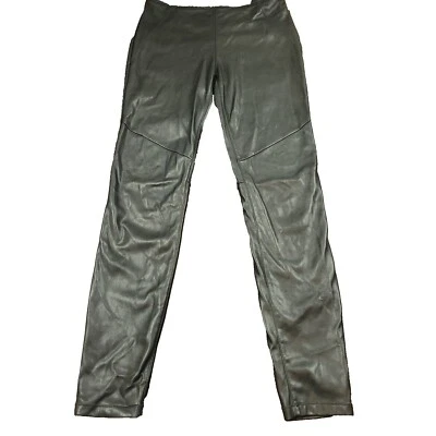 Free People Womens 25 Pants Faux Leather Black High Rise Skinny Boho - Image 1 of 4