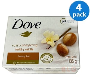 DOVE PURELY PAMPERING Cream Bars 4.75 oz Hand Face Moisturizer Bath Jabon 4-Pack - Picture 1 of 2