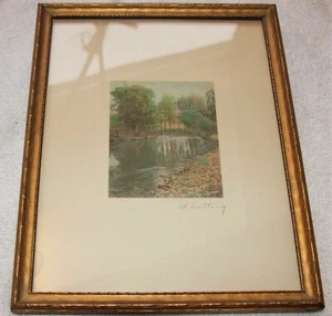 Rare Miniature Signed WALLACE NUTTING HandTinted Photo Circa Early 20th Century  - Picture 1 of 4