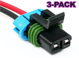3X Delphi Metri-Pack 2-Pin 280 Series FEMALE Connector Multi-Purpose PIGTIAL - Picture 1 of 6