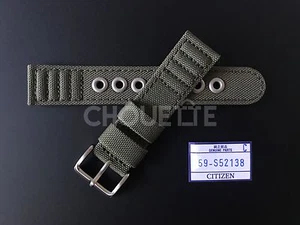 Citizen Eco-Drive AT0200-05E, H500-S026989 20mm Green Canvas Watch Strap Band - Picture 1 of 12