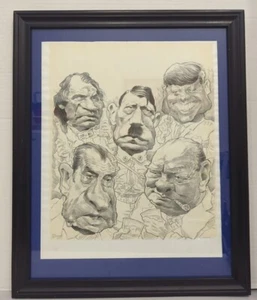 Ron Coddington Original Pencil Drawing "Leaders with Addictions" w/certification - Picture 1 of 7