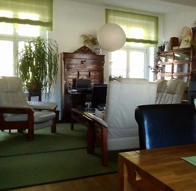 Hochwertiges Raffrollo halbtransp. Maßanfertigung  150 breit olivgrün #1 von 3 - Bild 1 von 4