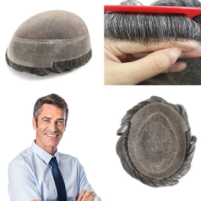 Toupee Hombres Cabello Humano Mono Piel Sistema Rizado Natural Pieza de Pelo MONO Foto 1 de 4
